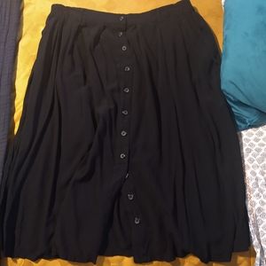 XL Modcloth black midi skirt with pockets